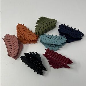 Colorful Leaf Hair Clips.clips set,